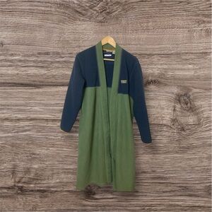 LL Bean Robe Men's Fleece Katahdin Color Block Pockets Logo Cozy Size Small